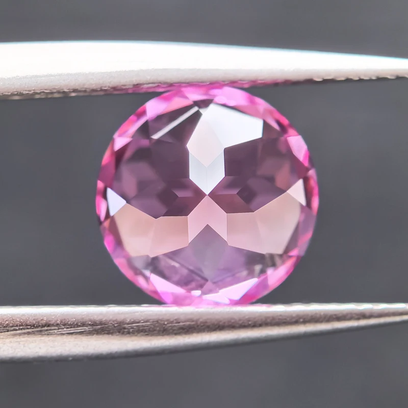 Top Lab Grown Sapphire Circular Pink Blue VVS1 Charms Beads Diy for Advanced Jewelry Making Materials Selectable AGL Certificate