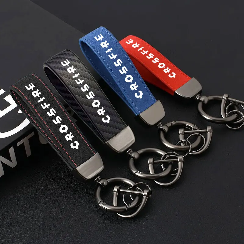 

Suede Car Key Rings For Men Women Fashion Key Accessory Keyrings Gifts Customized Logo For Chrysler CROSSFIRE Car Accessories