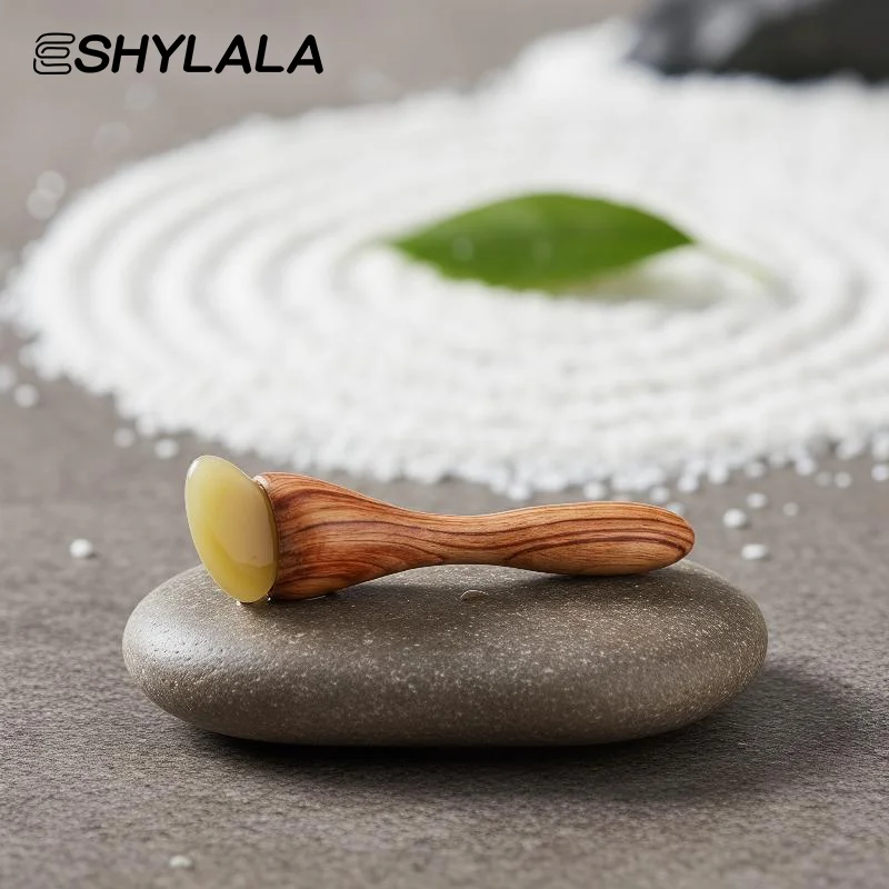 

Natural Sandalwood Facial Gua Sha Tool Resin Massage Stick for Eye Acupressure Reduce Fine Lines Spa