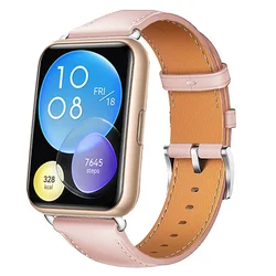Leather Strap For Huawei Watch Fit 2 Smartwatch Band Replacement Sport Wristband retro Genuine Bracelet Huawei Fit2 Accessories