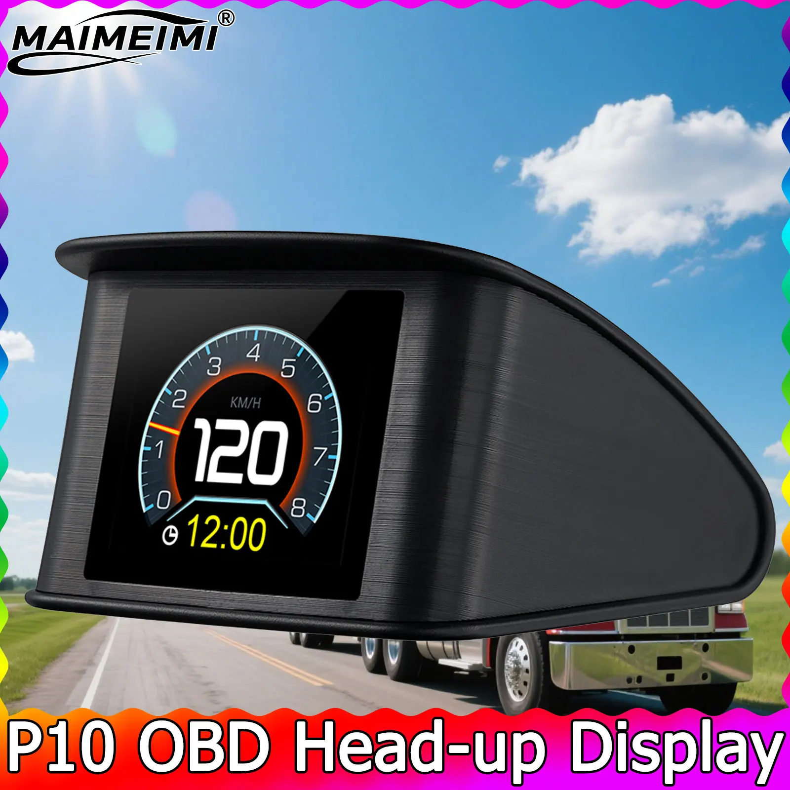 

P10-PRO OBD HUD Head up Display Digital Speedometer Fuel Consumption Water Temperature for Car Display Smart Auto Electronic