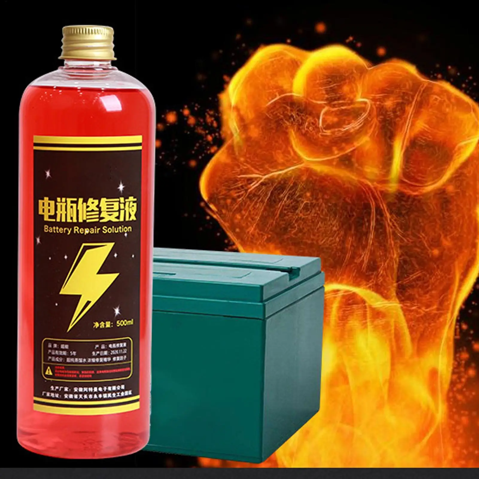 

Universal 500ml Car Battery Repair Solution Safe Effective Battery Repair Fluid Maintenance for Electric Vehicle Motorcycle Car