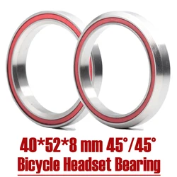 ACB52H8 Bicycle Headset Bearing Cover 52*40*8mm ( 2PCS ) 45/45 Degree Chrome Steel Tapered Upper Lower ACB Bearings Parts Repair