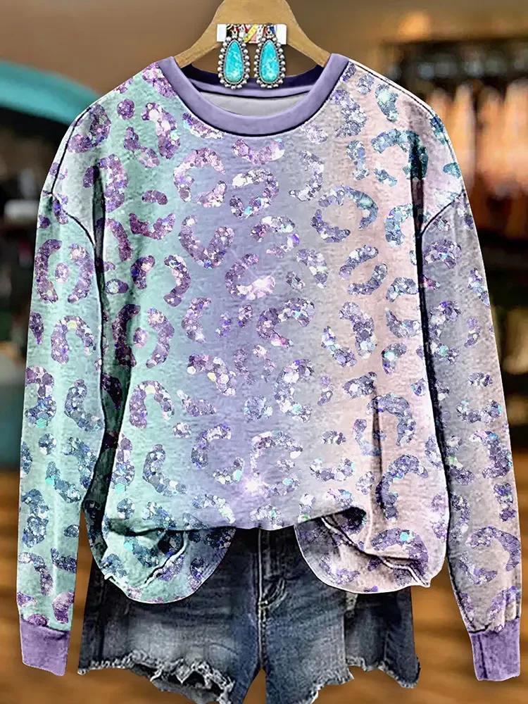 Leopard Print Long Sleeve Not Sequin