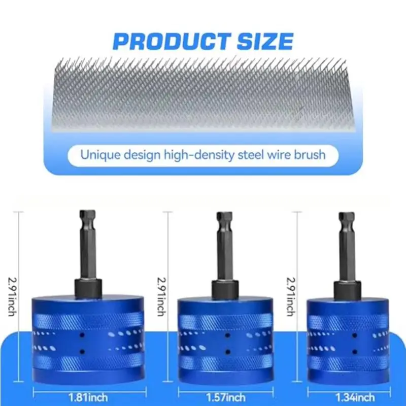 Heavy Duty Copper Pipe Cleaning Brush Efficient Rust Polishing Tool 1/2In 3/4In 1In for DIY Pipeline Repair