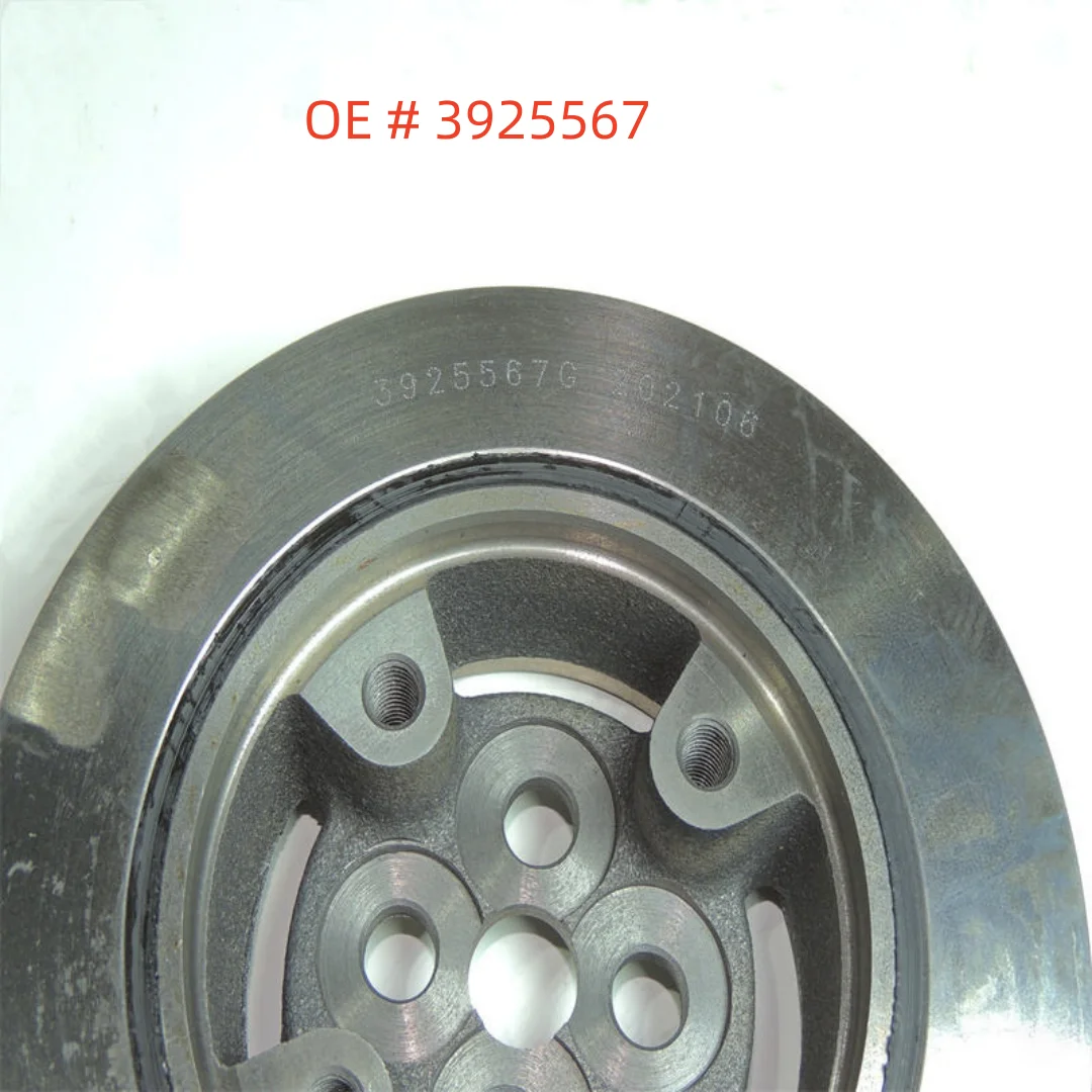 high quality 3925567 Crankshaft Damper 6 Cylinder Diesel Engine Crankshaft Torsional Rubber Vibration Damper  for Cummins