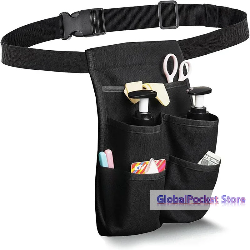 1Pcs Multi-Pocket Portable Pouch Professional Massage Therapist Bag With Adjustable Waist Belt Oil Bottle Pockets Card Slots