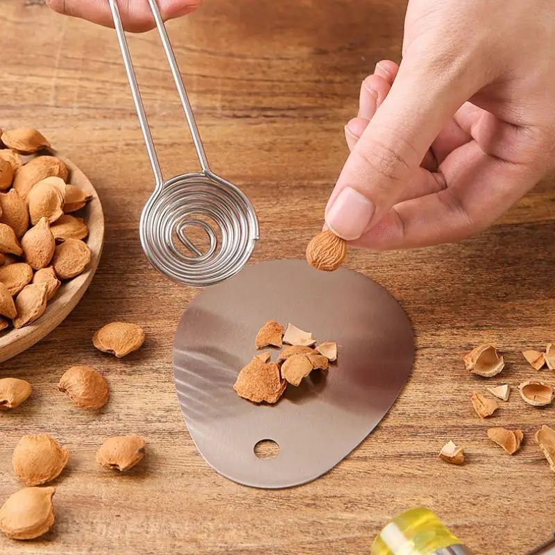 

1 шт., открывалка для раковины миндаля из нержавеющей стали, инструмент для крекера миндаля, сепаратор ракушки грецкого ореха, выключатель миндаля, чехол Buster Crush Almond