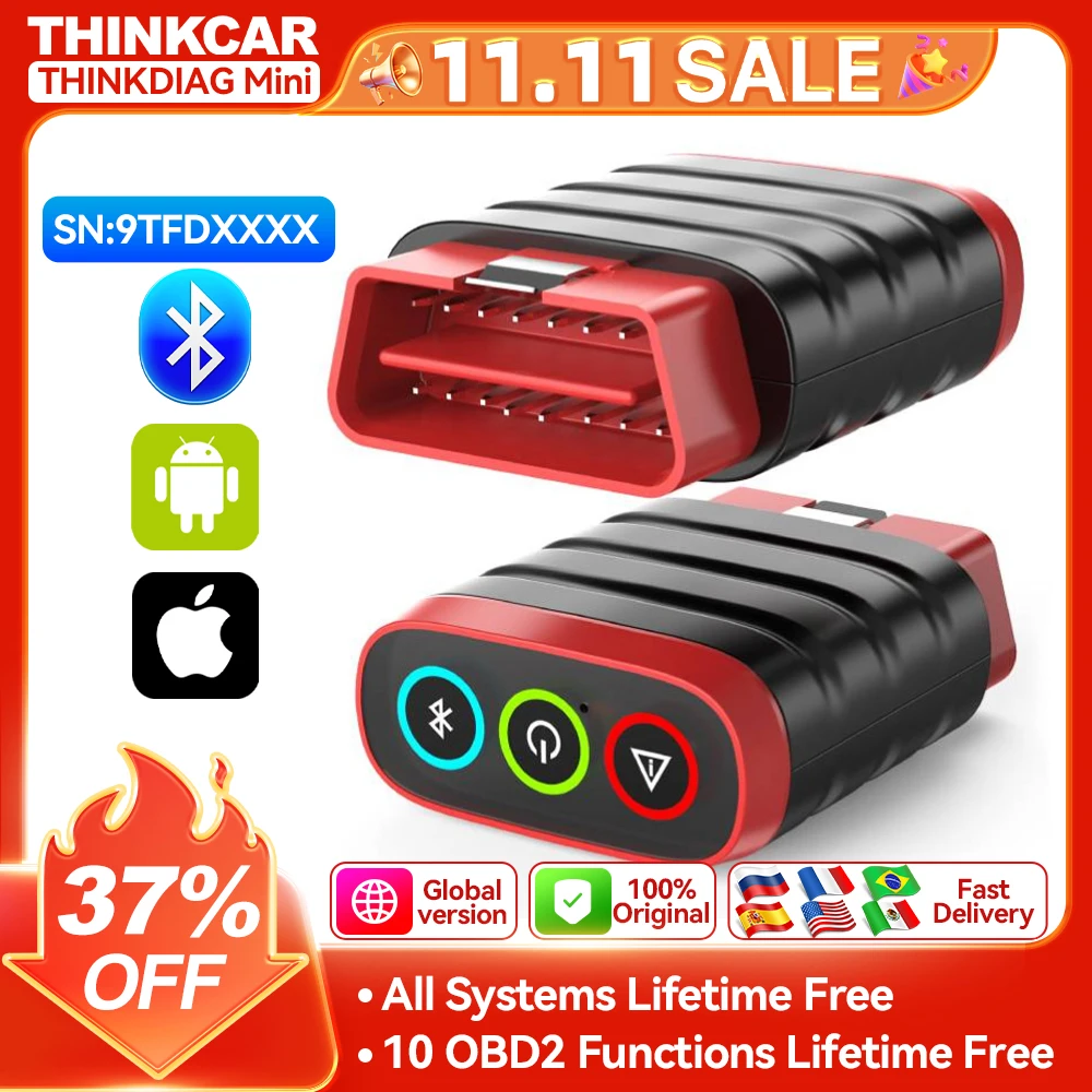 yZ[zTHINKCAR THINKDIAG MINI OBD2 XLi[ffc[ iOS Android p OE tVXeJ[XLi[ ̏R[h[_[ Abvf[g