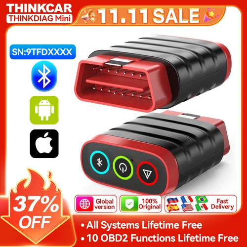 THINKCAR THINKDIAG MINI OBD2 escáner herramienta de diagnóstico OE sistema completo escáner de coche para iOS Android lector de código de fallos actualización gratuita