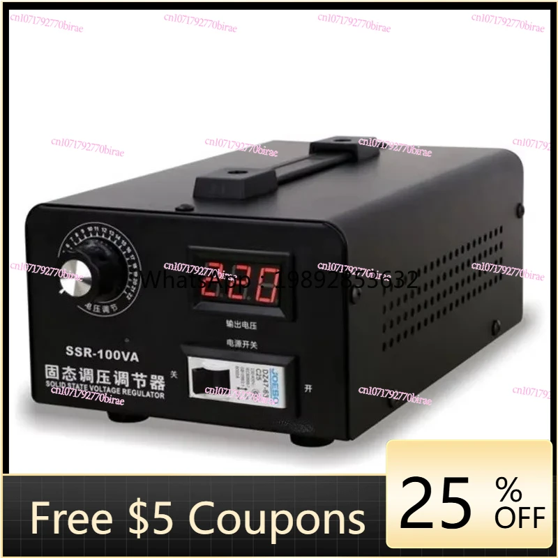 Silicon Controlled Electronic  Single Phase Solid State Voltage Regulator, AC 220V 100A, SSR-100A