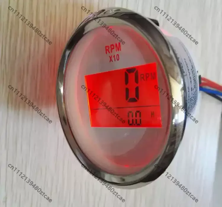 52mm Digital LCD Tachometer With Timer Adjustable Gear Teeth Universal Modification For Diesel Engine Marine Vehicle