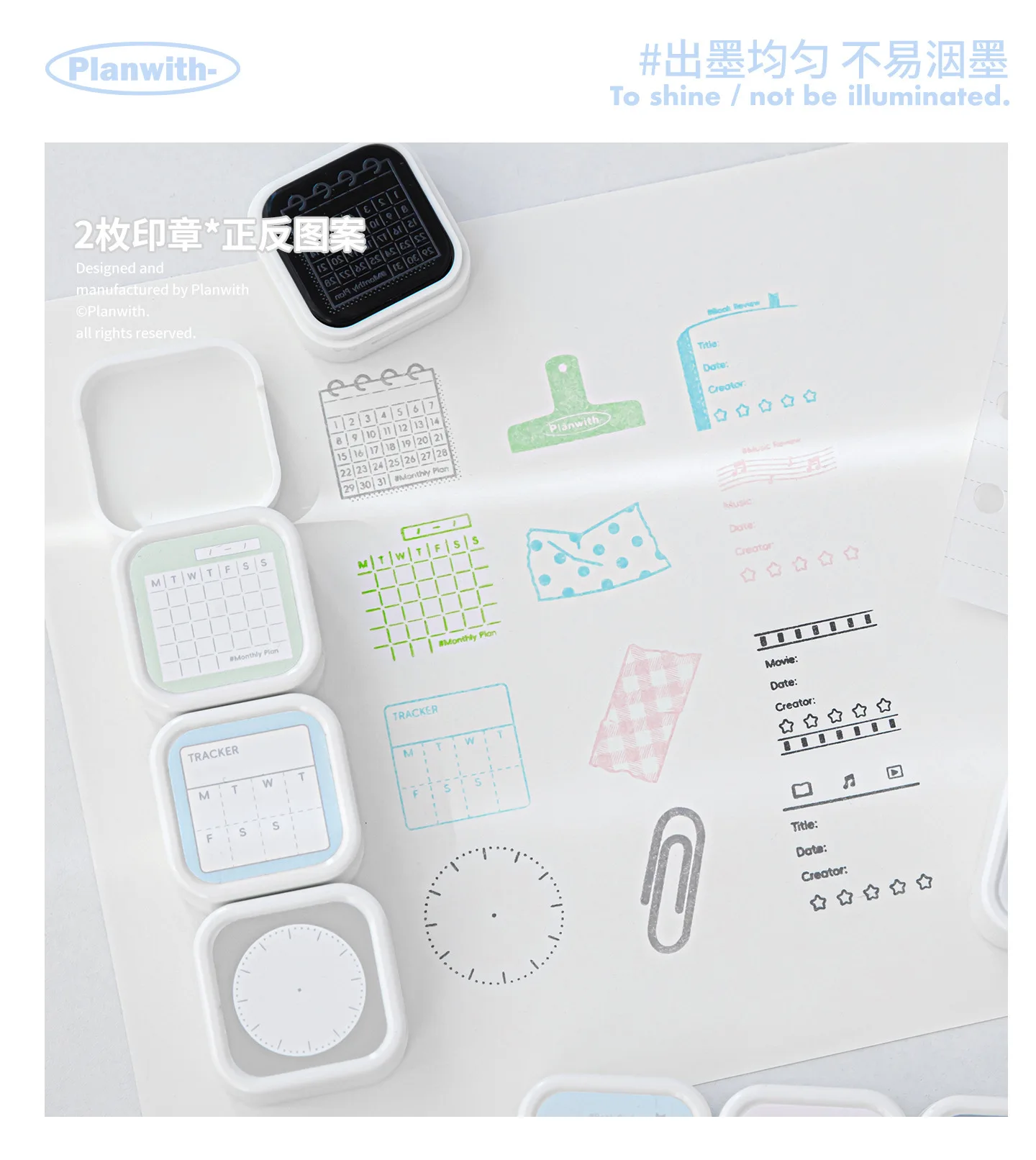 Doppelseitiges Kalenderstempel-Set, tragbares, umkehrbares Siegel-Kit, DIY-Tagebuch, Scrapbooking, dekorative Musterstempel – Detail 13
