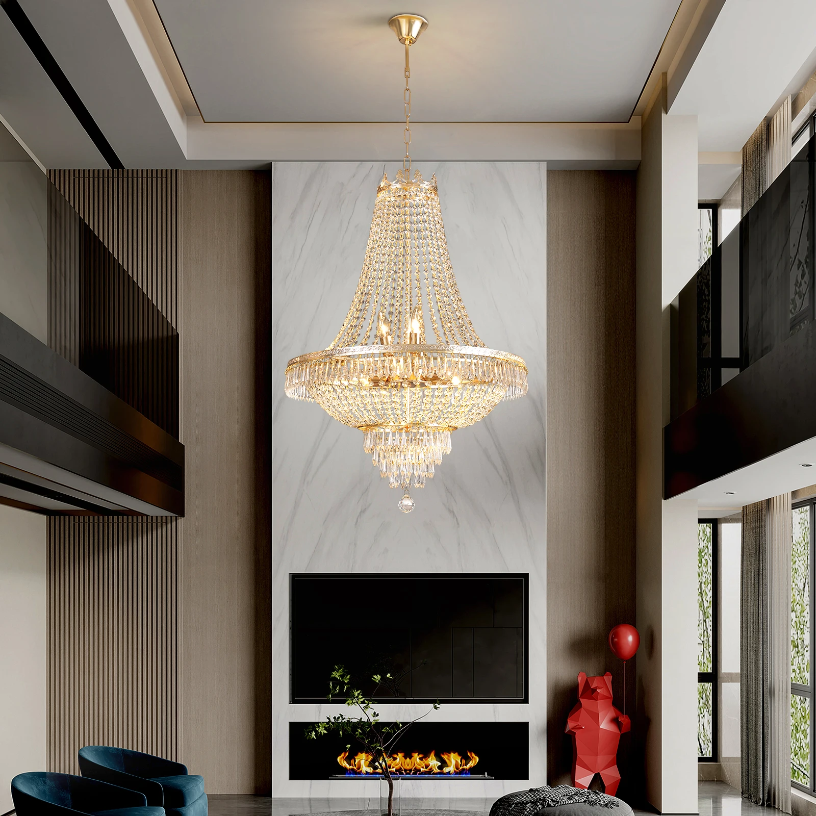 현대 럭셔리 크리스탈 천장 샹들리에 및 펜던트 램프 LED 조명 거실 식사 침실 홈 장식