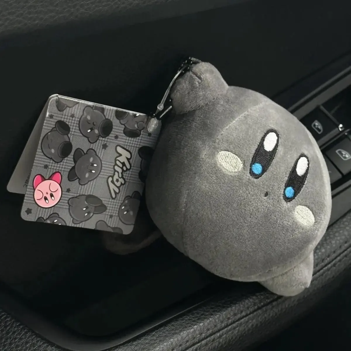 New Star Kirby Grey Cute Doll Keychain Car Accessories Schoolbag Backpack Pendant Keyring Decoration Children Toys Birthday Gift