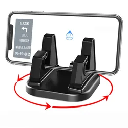 Soporte de teléfono giratorio de 360 grados para coche, soporte de silicona para salpicadero, GPS, estable