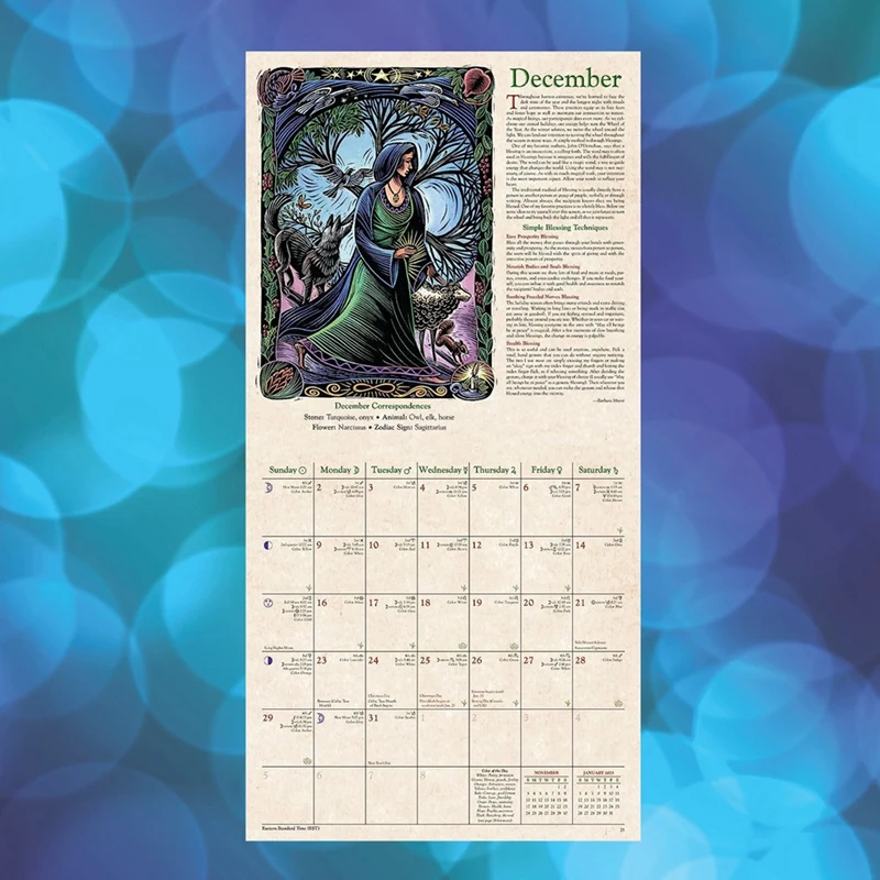 Witches Calendar Articles Decor Home2024 Calenda 2024 Witches' Calenda (Calendar) Easy To Use