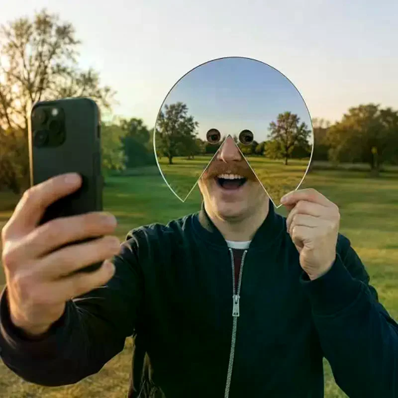 /GJ/Face Mask With Hilarious Mirror Effect Lightweight Design Perfect For Prank Party Gag Gift For Prank Lovers Mirror
