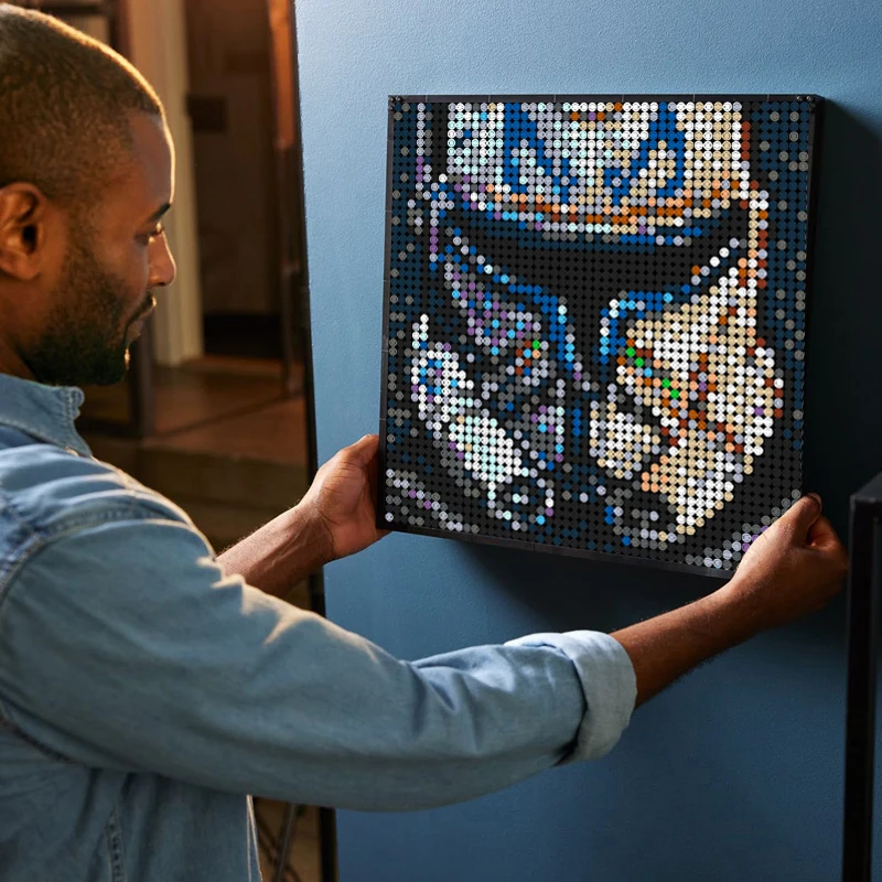 Jouet de décoration murale 31205 MOC Captain Rex Star, figurine de film, peinture artistique Pixel, blocs de construction, ensemble de briques, cadeau créatif de noël