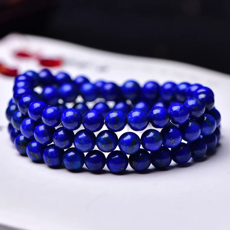 

Afghanistan Natural Raw Lapis Lazuli 108 Buddhist Beads Green Bracelet Single Bead Loose Bead Men's and Women's Bracelet