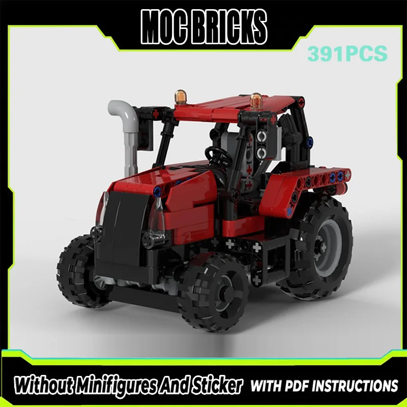 

City Car Model MOC Building Bricks Agricultural Farm Tractor Modular Technology Gifts Holiday Assemble Children Toys Suit
