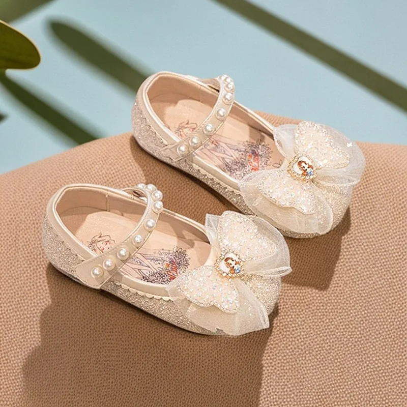 

2025 Spring and Autumn New Children's Princess Shoes Crystal Shoes Small Leather Shoes Girls Shoes Soft Sole Single Shoes