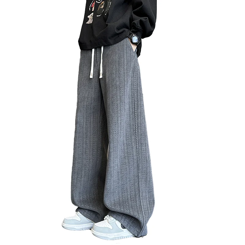 

Мужские модные брюки из хлопковой смеси на все сезоны, с опциональной флисовой подкладкой – универсальные свободные повседневные джоггеры прямого кроя