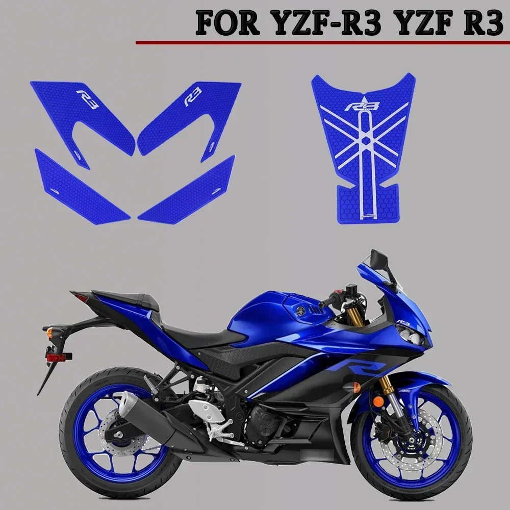 Motorcycle Tank Pad Protector Sticker Decal Gas Knee Grip Tank Traction Pad Side new model FOR YZF-R3 YZF R3