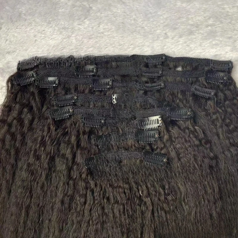 Small braid lace clip hair regular 8 pieces smooth natural color medium range thick hair tail