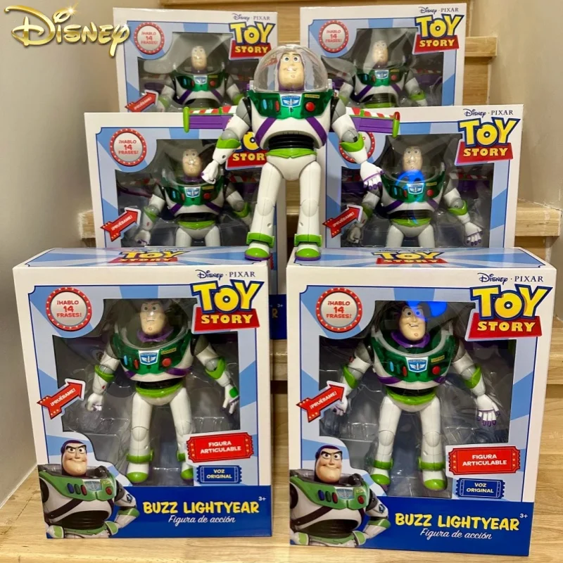

Интерактивная фигурка Базза Лайтера, Вуди и Джесси из мультфильма Disney Pixar Toy Story 4, 25 см, говорящая на испанском языке, рождественский подарок, игрушки