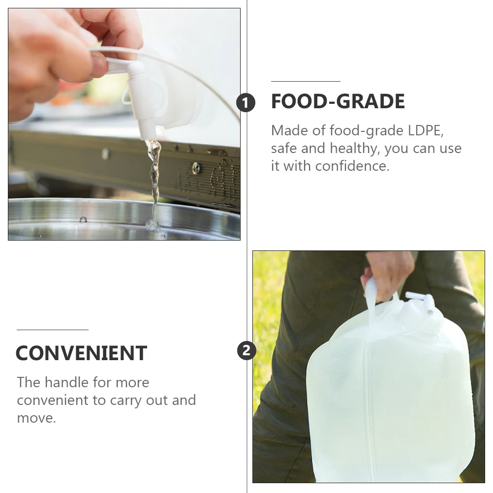 

Folding Bucket Water Storage Bag Car Tank Multi-functional Food Container Ldpe Portable