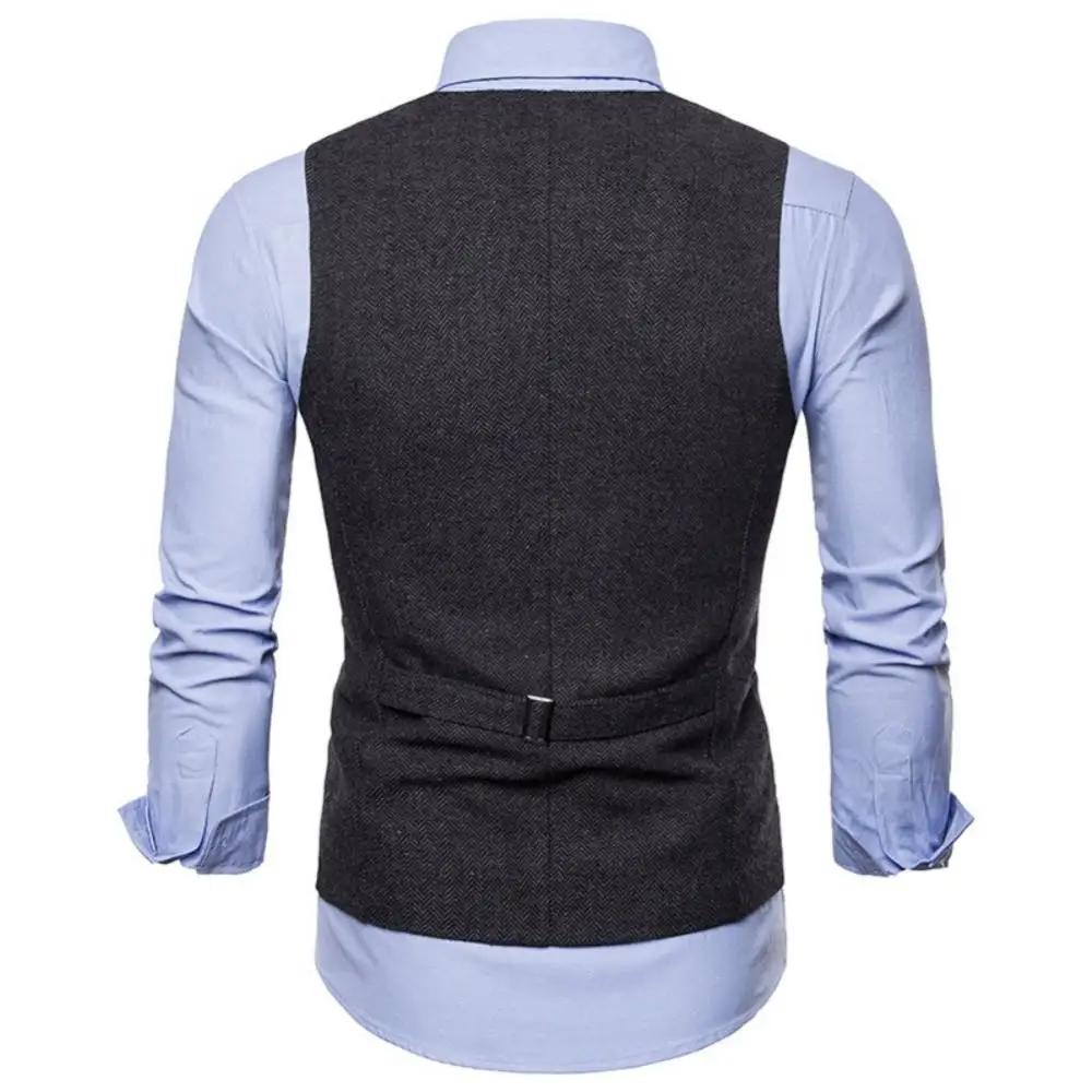 2020 New Arrival Dress Vests For Men Slim Fits Mens Suit Vest Male Waistcoat Homme Casual Sleeveless Formal Business Jacket