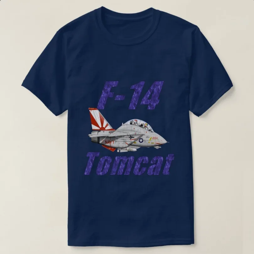 Cartoon Sundowners Squadron F-14 Tomcat Fighter T-Shirt 100% Cotton O-Neck Summer Short Sleeve Casual Mens T-shirt Size S-3XL - Image 2