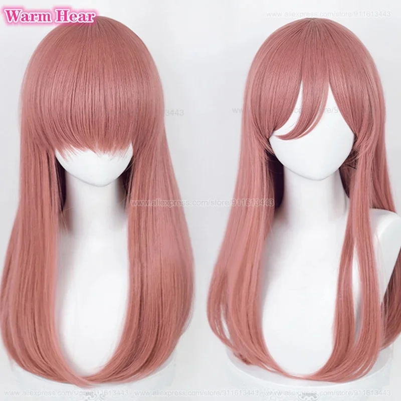 f,5.g'6\j/8,Nakano Miku Cosplay Anime COS 58cm Dark Pink Heat Resistant Hair Wigs +Wig Cap6;y'4\f,9/x. view 3