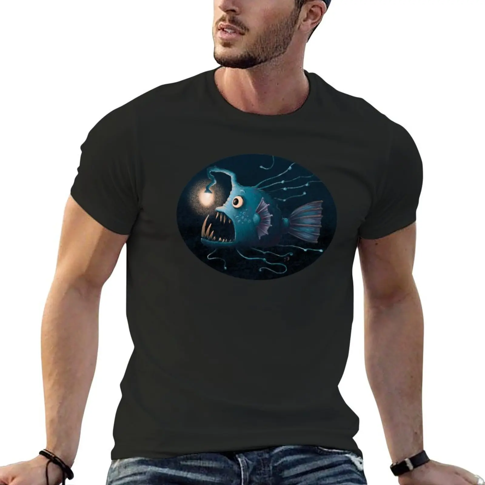 

Anglerfish T-Shirt graphic t shirt vintage baggy shirts plain blacks black t shirts for men