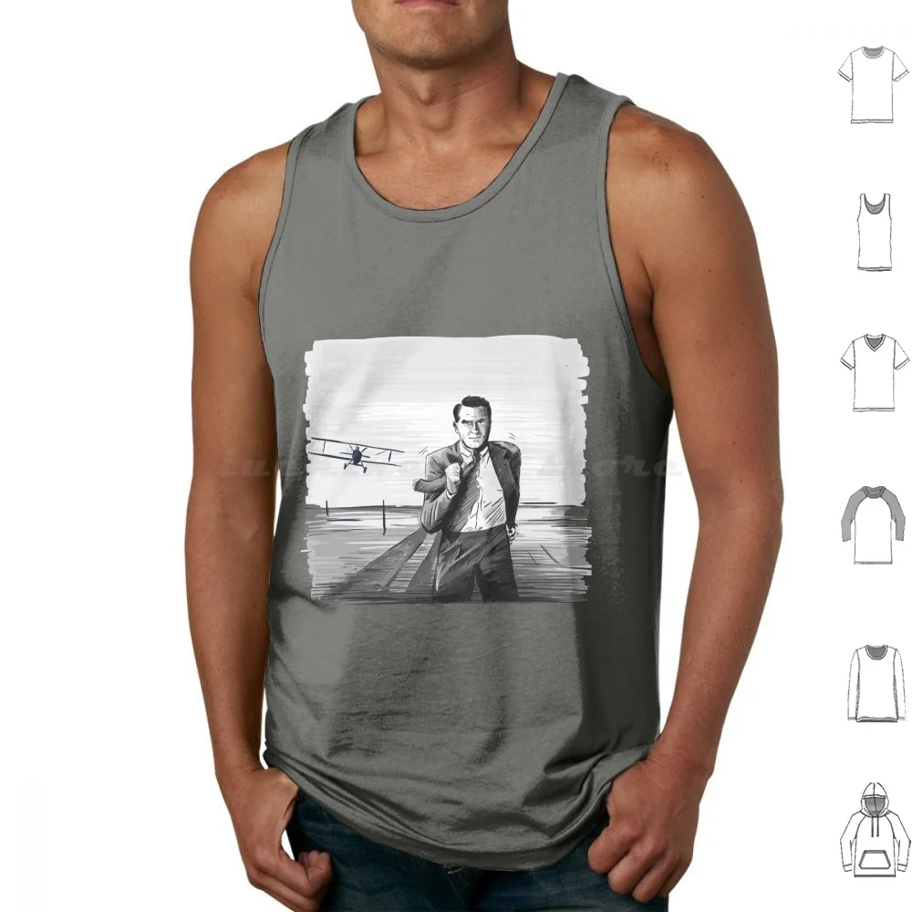 Norte do noroeste de Alfred Hitchcock Regatas Estampadas Algodão Alfred Hitchcock Norte do Noroeste Alfred Hitchcock Cary