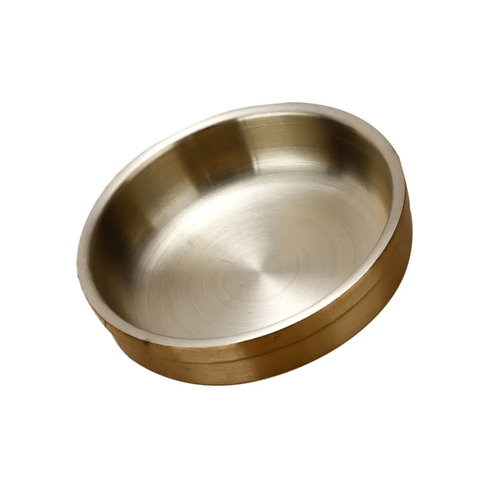

Stainless Steel Saucer Golden Dishes 304 Condiment Bowls Round Wide Mixing Home Restaurant Sauce Dip Cups Plates