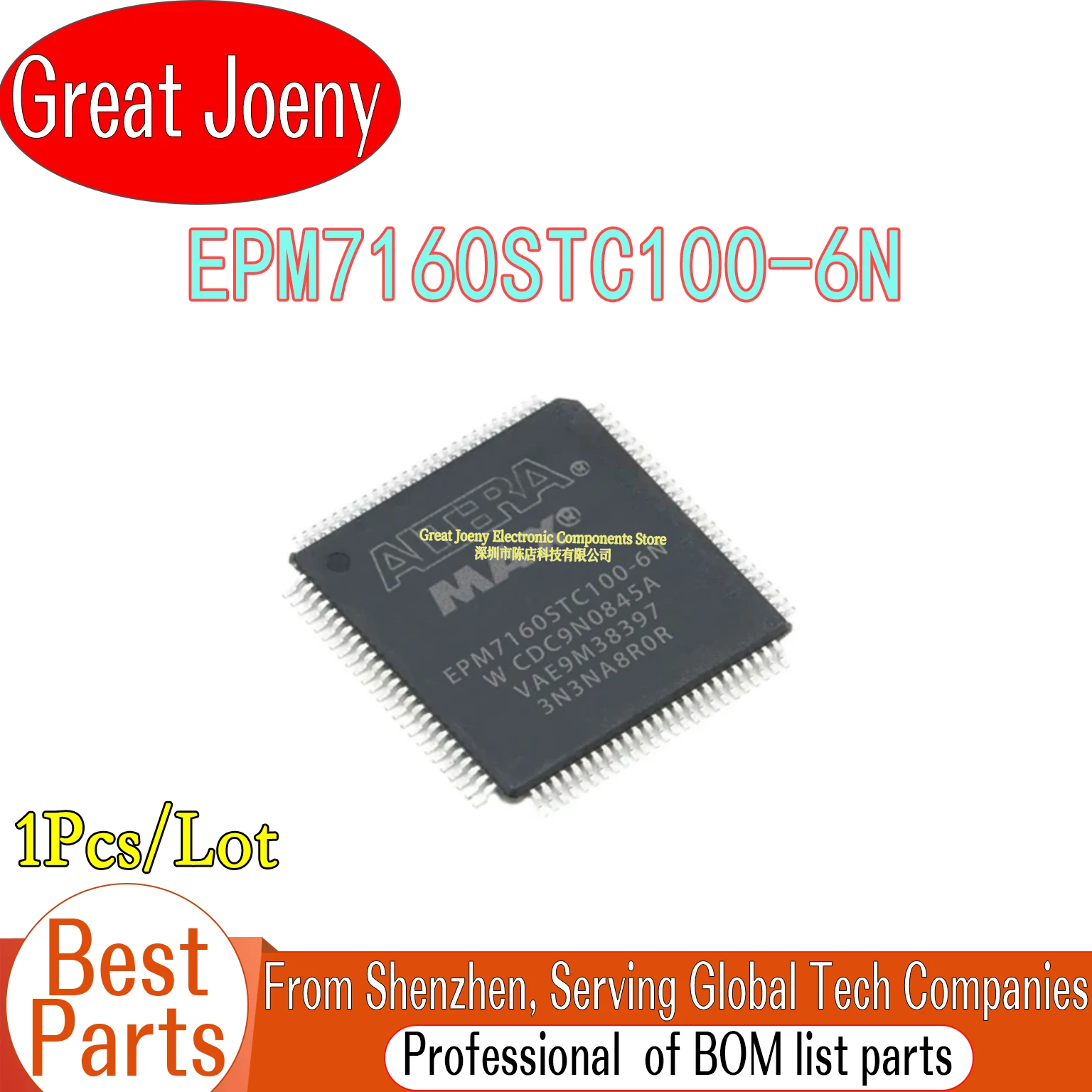 

100% New Original EPM7160STC100-6N EPM7160STC100 IC Chipset TQFP-100