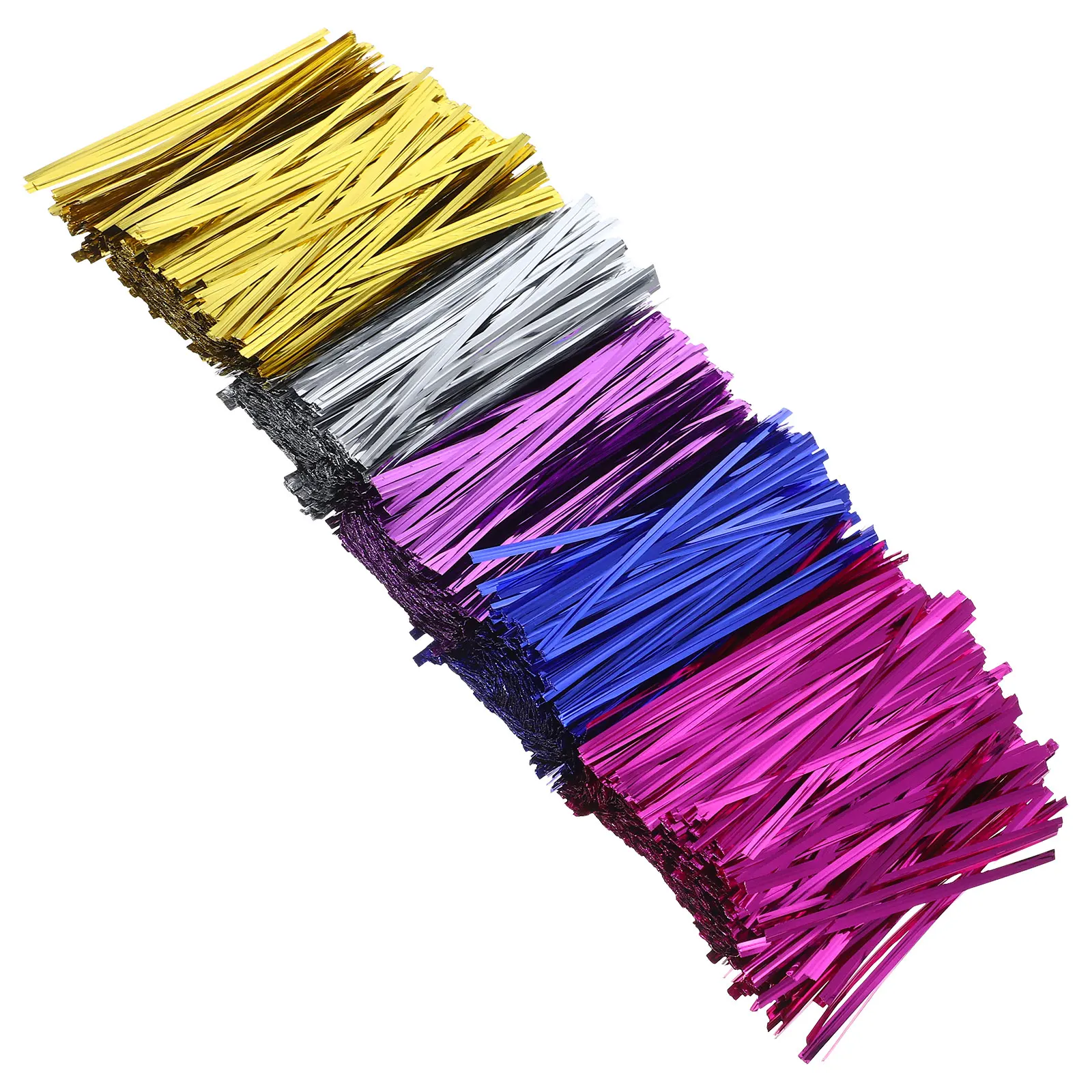 

5 Bags Multi-color Bread Ties Durable Iron Wire Packaging Gift Bag Accessories Reusable Candy Twisting Small Portable