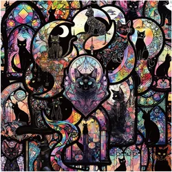 50pcs Dark Gothic Black Cat Cartoon Stickers Aesthetic Graffiti Sticker Phone Suitcase Laptop Cool Tarot Waterproof Decals