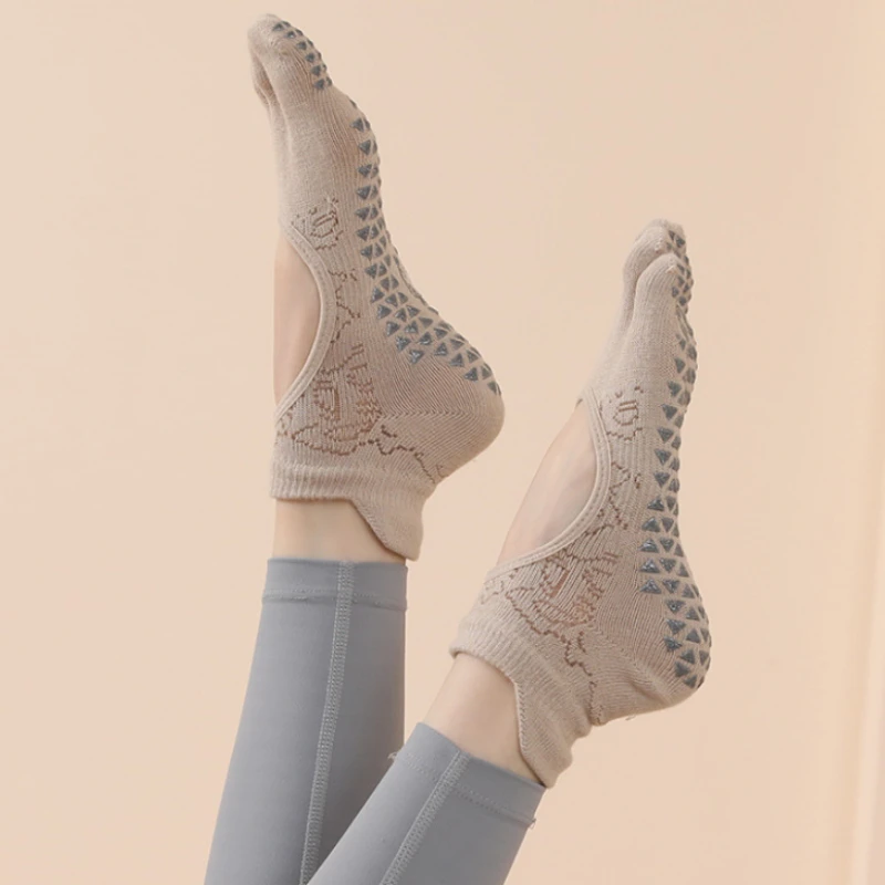 

Летние тонкие хлопковые профессиональные противоскользящие носки для йоги с пятью пальцами, носки для пилатеса, спортивные носки для фитнеса и танцев в помещении