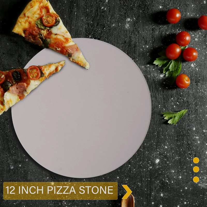 12Inch Ceramic Pizza Stone Pizza Baking Stone/ Pan, Perfect For Grill And Oven - Thermal Resistant, Durable And Safe