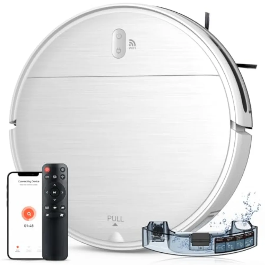 Robot Vacuum and Mop Combo 2 in 1 Robotic Vacuum Cleaner with Schedule App/Alexa/Voice Control Slim 2.87" Self-Charging Strong