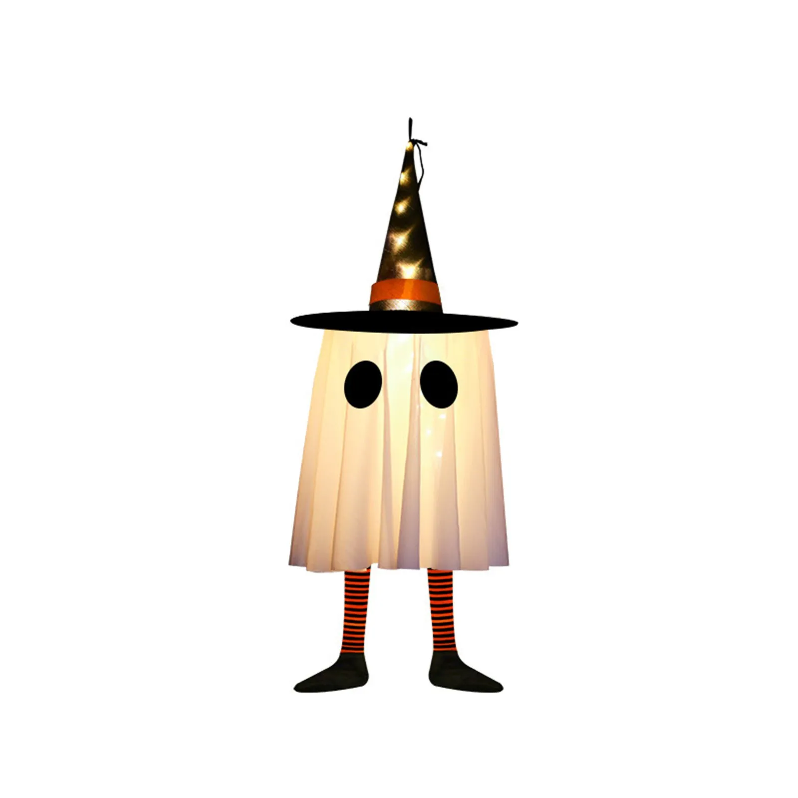 هالوين معلقة شبح العائمة متوهجة أضواء LED الرعب تزيين مُثبت معلقة الدعامة مهرجان ديكور نافذة المنزل الطرف