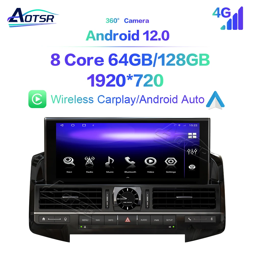 

Автомагнитола для Toyota Land Cruiser, 2008-2020, 12,3 дюйма, GPS-навигация, мультимедийный плеер, автостерео, головное устройство, обновленные автомобильные аксессуары