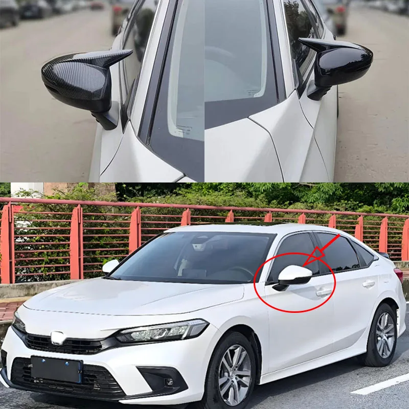 

Made of carbon fiber material Suitable For Civic the 11th-generation 2022 for modifying the horn-shaped rearview mirror