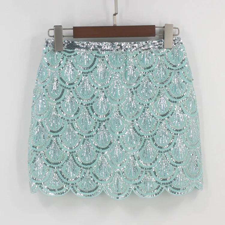 

Faionable ort Bodycon Skirt with Sequin Embelliment Performance Wear Women's Commute Sle f-length Skirt