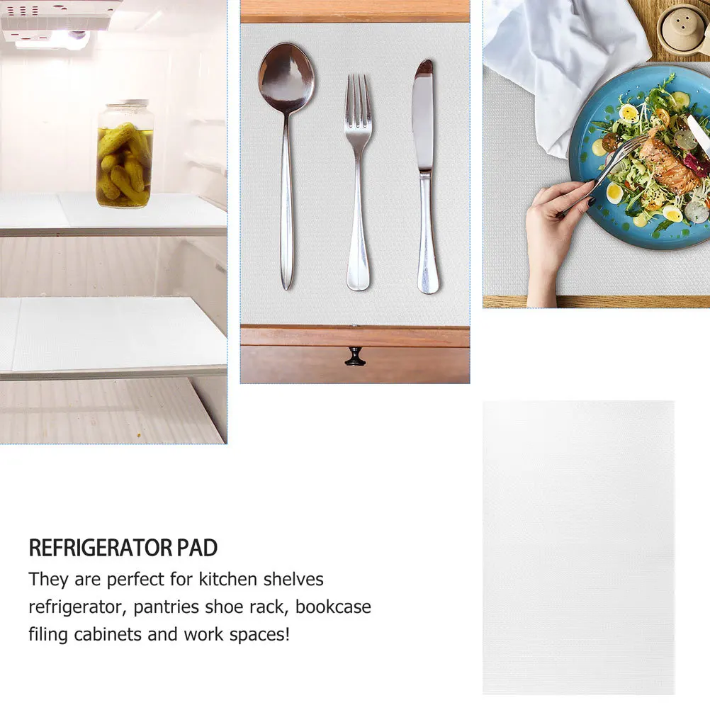

8pcs Refrigerator Mat Waterproof Washable Cuttable Non-Slip Eva Liner For Fridge Shelf Cabinet Drawer Organizer Storage Utility