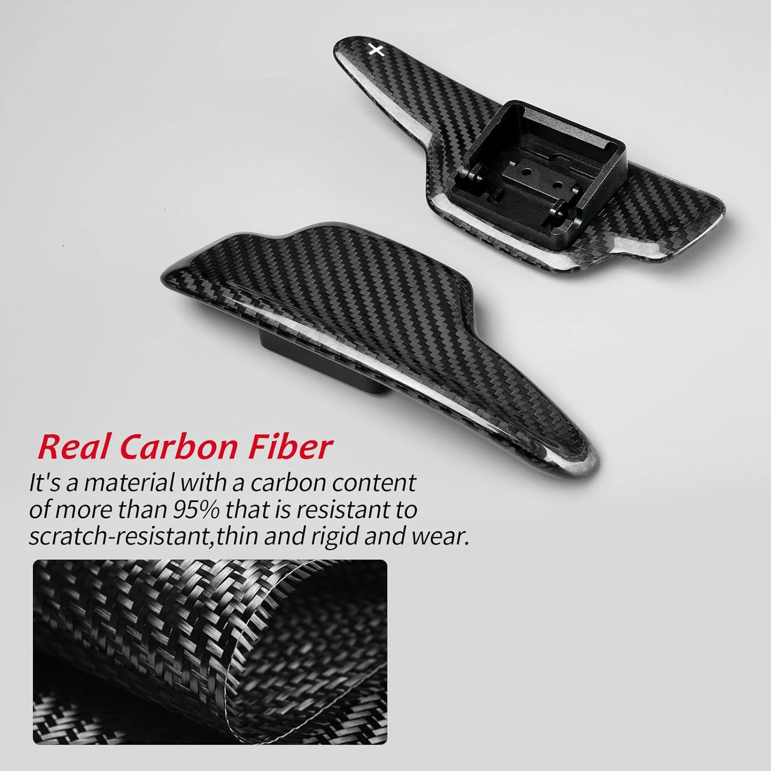 Carbon Fiber Car Paddles Shifter for Corvette C8 Z51 Z06 2020 2021 2022 2023, Genuine Carbon Fiber Steering Wheel Extensions