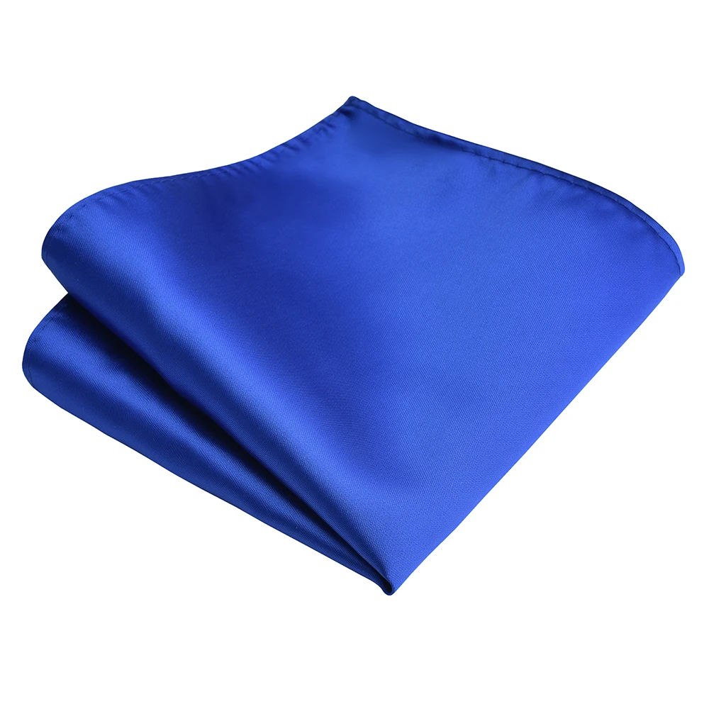 RBOCOTT Herenmode Gladde Waterdichte Zijden Zakdoeken Effen Zakken Vierkante Zakdoek Rood Zwart Blauw Bruiloft Zakdoeken Cadeau